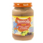 Пюре, Непоседа 190 г яблоко черная смородина сливки с сахаром с 6 мес стекл. банка