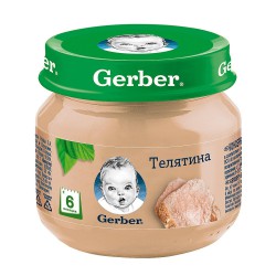 Пюре Gerber телятина с 6 мес 80 г